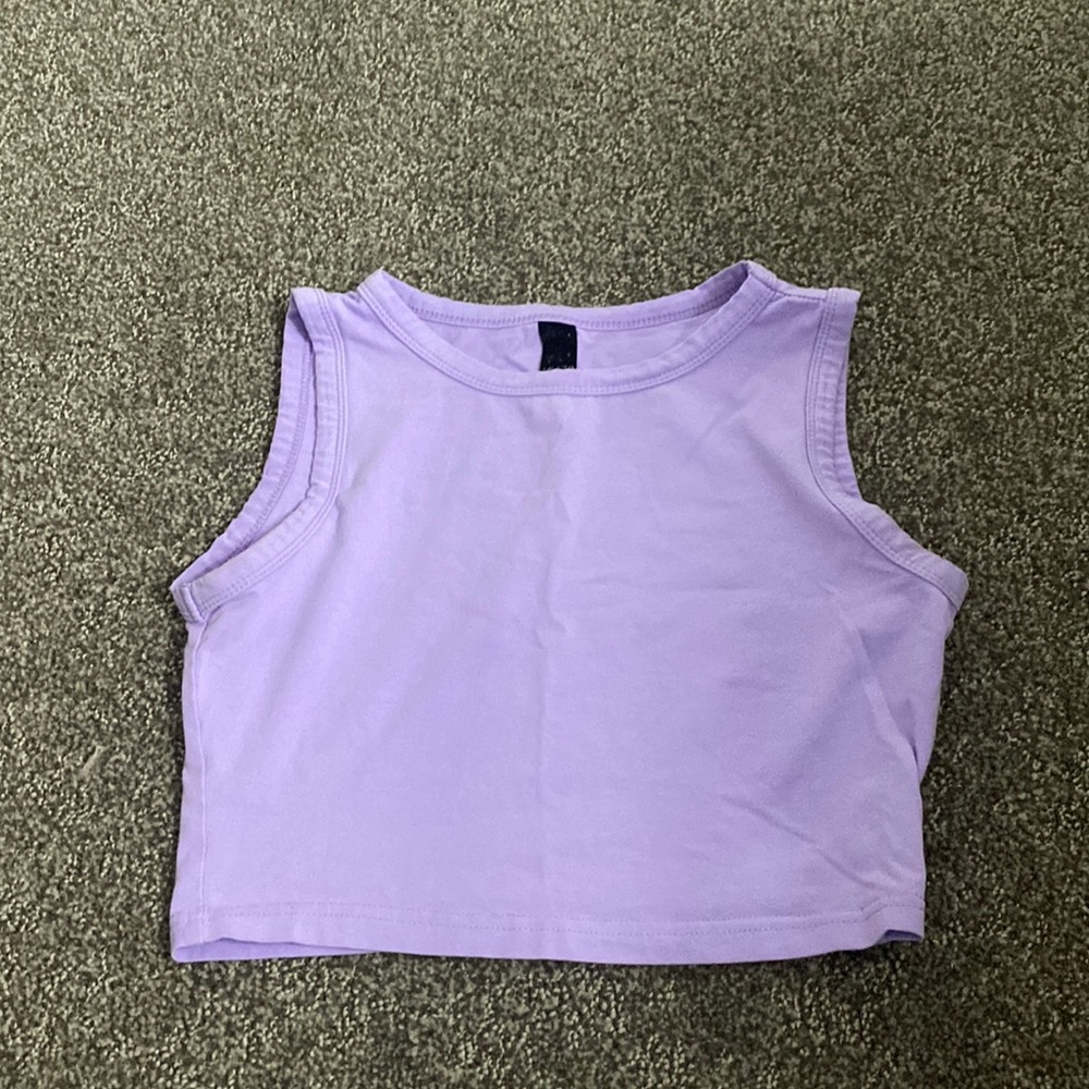 Purple cropped tank top